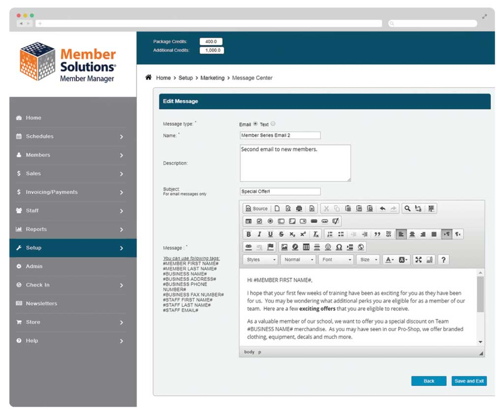 Member Solutions Member Manger Software- Email Marketing Template